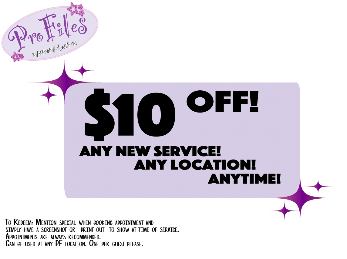 $10 off any new service, any location, any time. Mention the special while booking or print out to show at time of service.